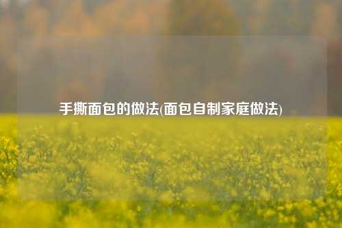 手撕面包的做法(面包自制家庭做法)