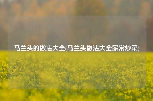 马兰头的做法大全(马兰头做法大全家常炒菜)