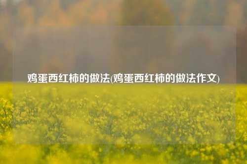 鸡蛋西红柿的做法(鸡蛋西红柿的做法作文)