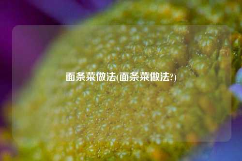 面条菜做法(面条菜做法?)
